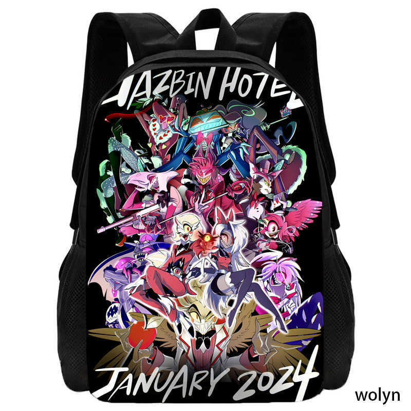 Hell Inn Hazbin Hotel Student School Bag High Value Leisure Oxford Ridge Relief Backpack
