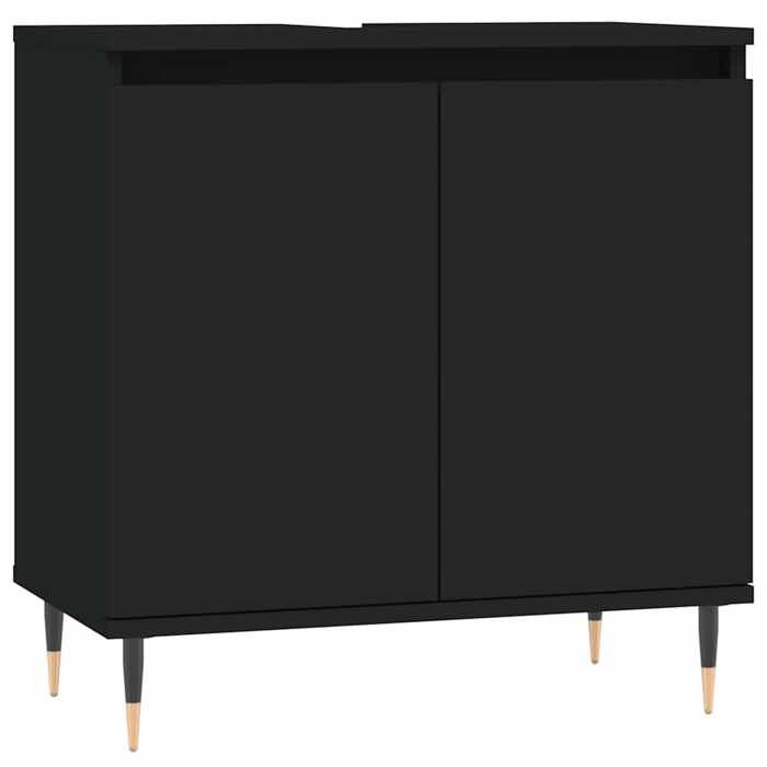 VidaXL Bathroom Cabinet Black 58x33x60 Cm Engineered Wood 831573
