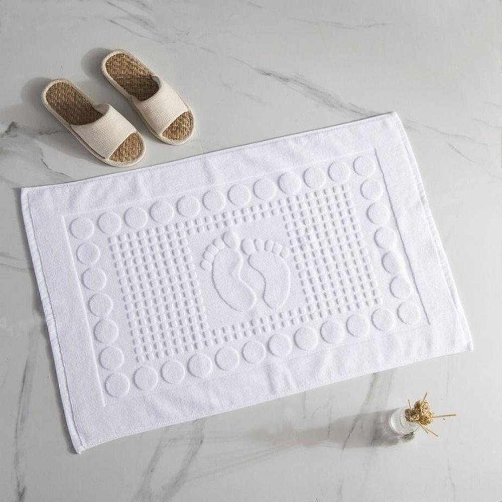 

50*80cm Bathroom Mat White Feet Towel Bathtub Towels Floor Towel Bathroom
