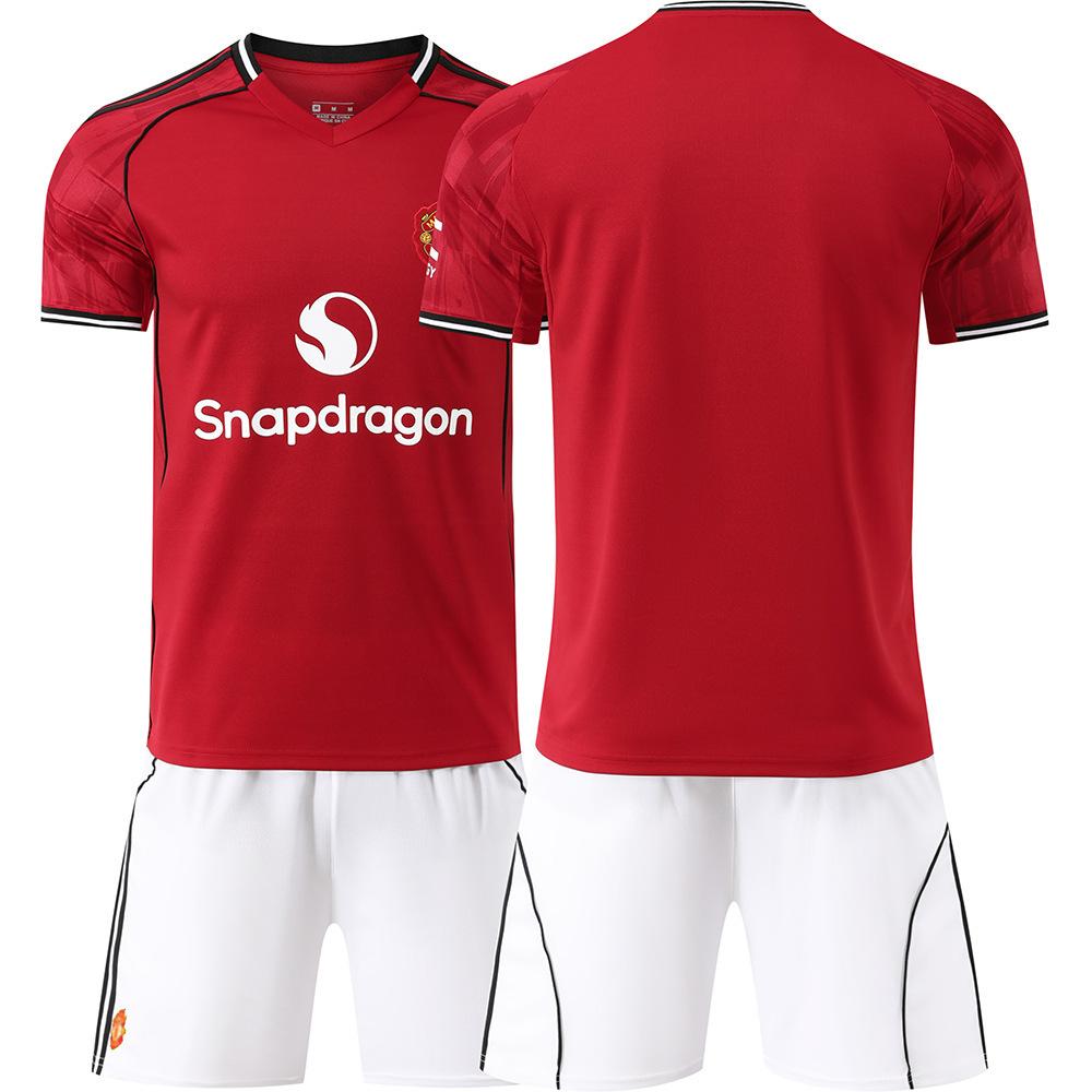 2526 Red Devils Jersey Home Adult Children S Short-Sleeved Football Jersey Set No. 7 Training Jersey 16