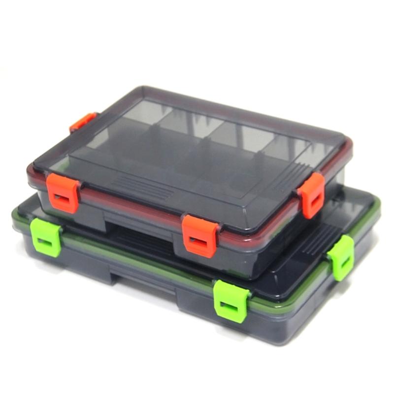 Wasserdichte Angelzubehör-Organizerbox Tackle-Einsatzbox mit verstellbaren Einsätzen Transparente Aufbewahrungsbox für Angelköder
