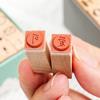 42-Piece Wooden Stamp Set: Numbers, Letters, Geometric Shapes & Happy Party Series