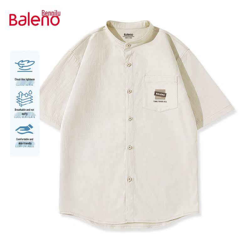 Baleno Men s Henley Collar Short Sleeve Shirt L
