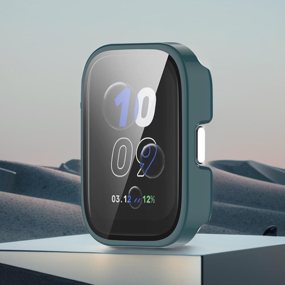 Case Glass Screen Protector Anti-Scratch Hard PC Case with Tempered Glass Screen Protector for Amazfit Bip 5 Unity Accessories