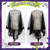 Halloween Webs Shawl Poncho for Women Lady Dark Shawl Proms Dark Lace