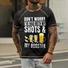 Men's Raglan T-shirt Retro Short Sleeve Round Neck Letter Printing Tops