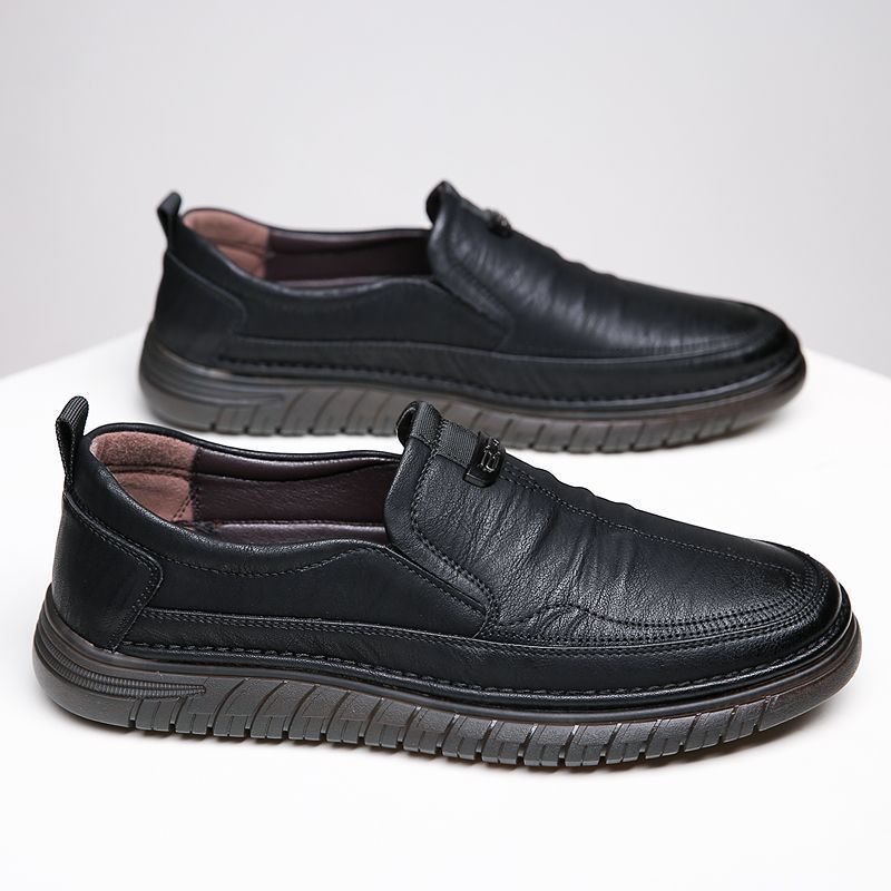 New Spring Men's Shoes Lightweight and Simple Business Leather Shoes Trendy and Breathable Men's Casual Shoes