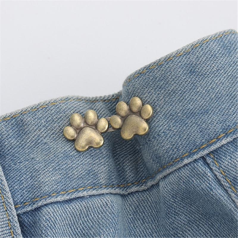 Pants Waist Buttons Alloy Tighten Waist for Skirt Pants Jeans Adjustable Waist Clip Clothing Accessories