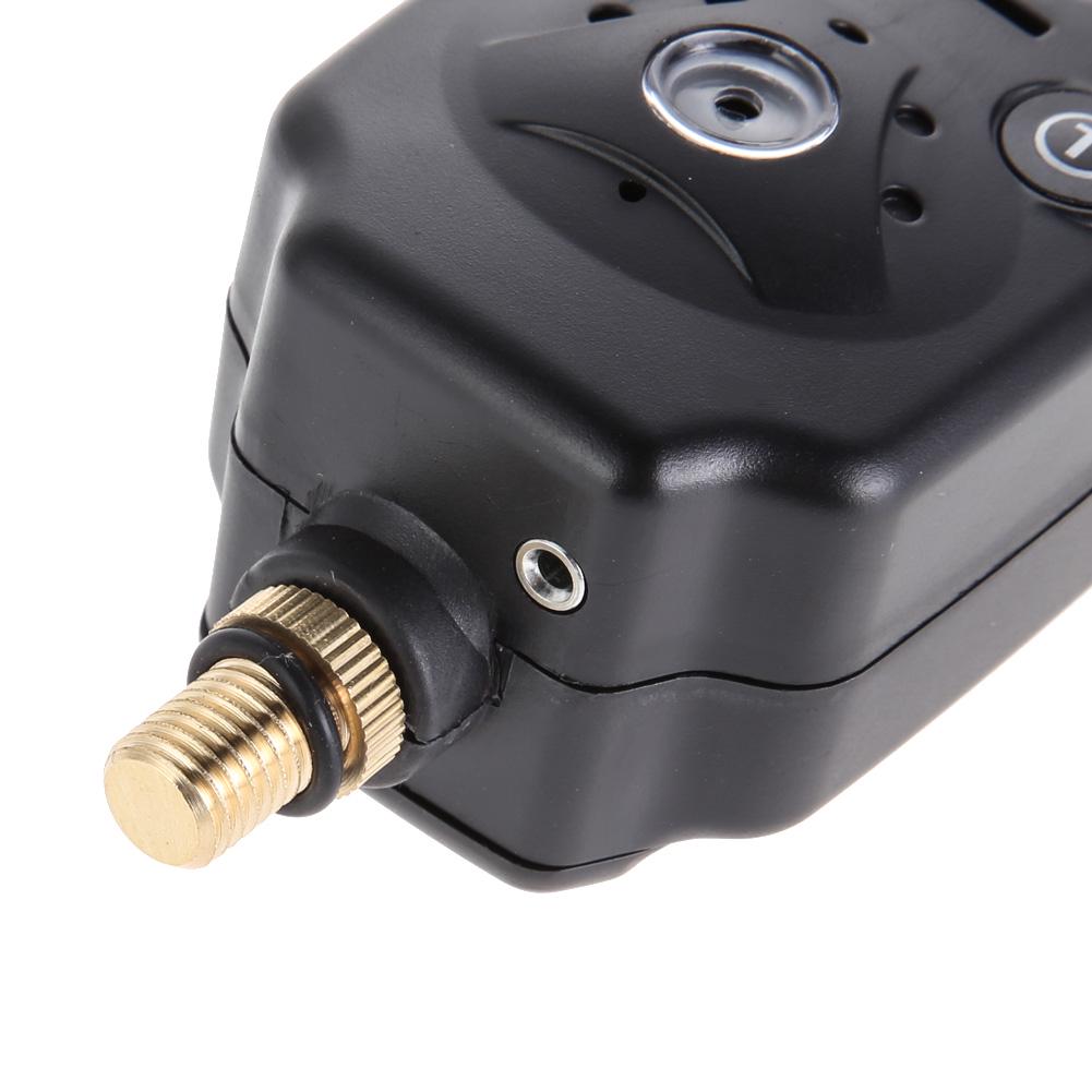 2 LEDs Electronic Fishing Alarm Water Resistant Electronic Buzzer with Loud Siren Adjustable Tone Volume Daytime Night Indicator