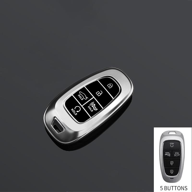 5 Button Tpu Car Key Case Cover For Hyundai Sonata Sel Ev 6 Ev 8 Ioniq 5 Nexo Tucson Sonata  Grandeur  Sonata Limited