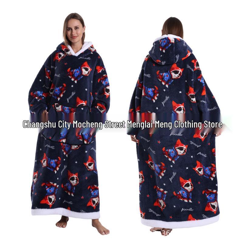 Women's Winter Cozy Velvet Robe - Double-Sided Soft Cotton for Cold Protection and Comfort
