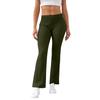 Women's Fashion Color Slim Fit Slim Reverse Waist Low Waist Elastic Waist Flare Pants