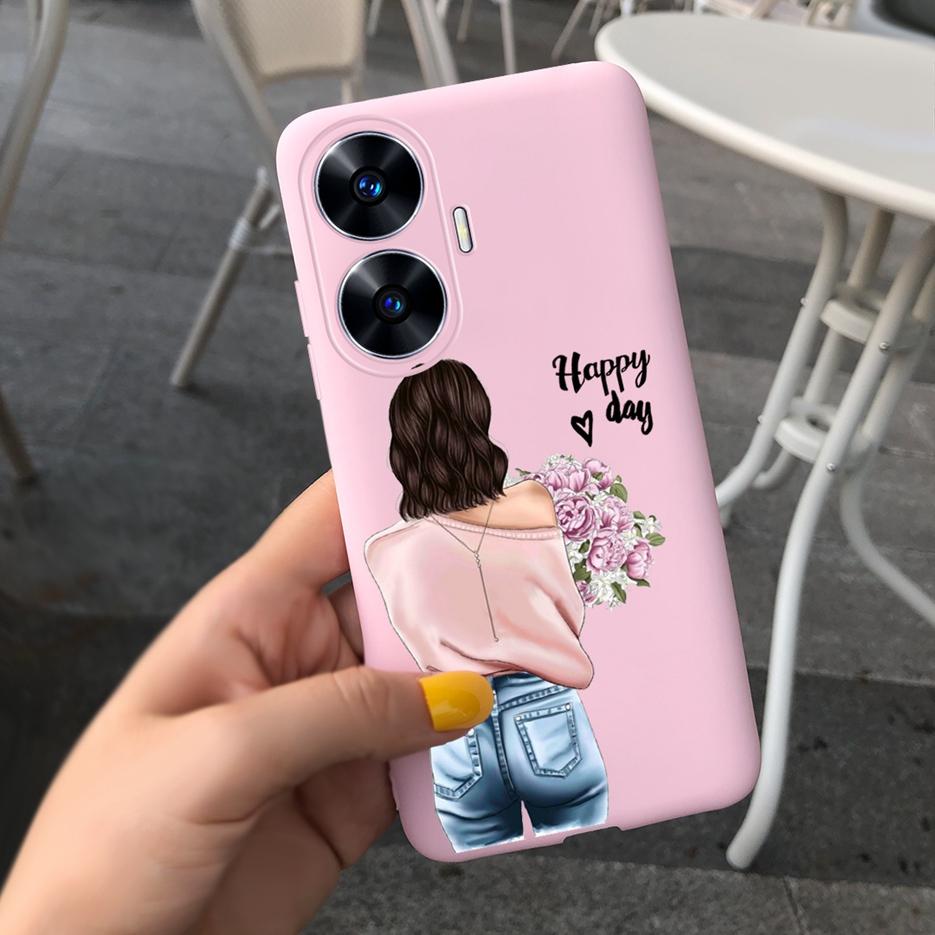 For Realme C55 Case 2023 New Fashion Cartoon Cover Soft Silicone Shockproof Phone Case For Realme C55 C 55 RealmeC55 Bags Bumper