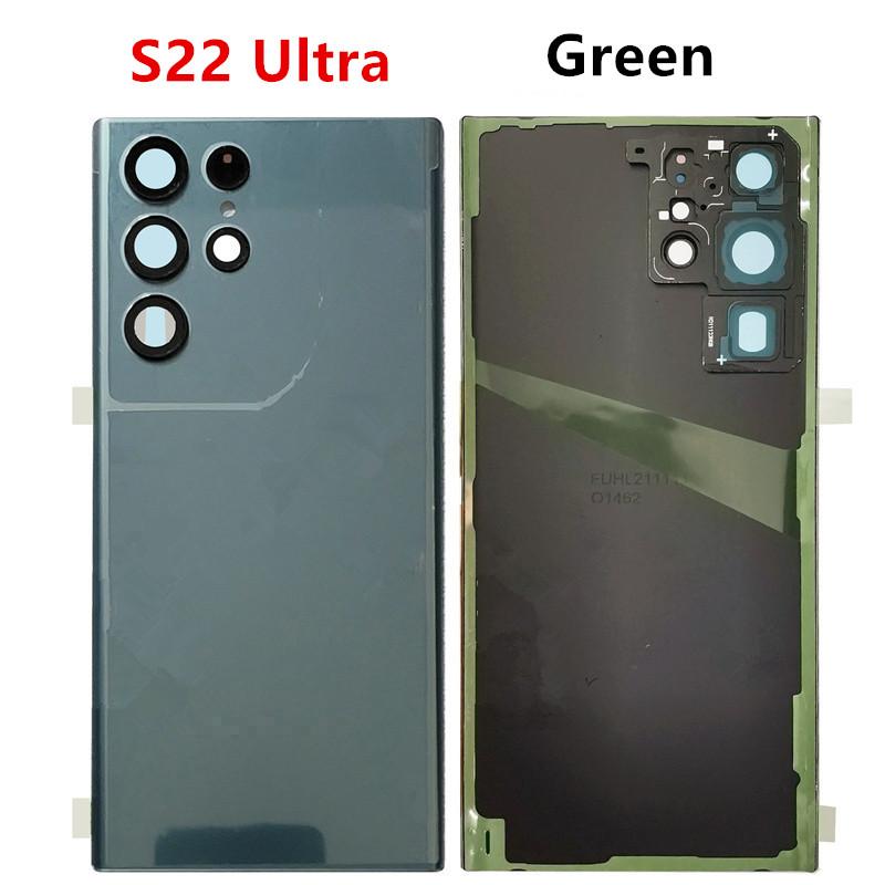 S908 Housing For Samsung Galaxy S22 Ultra Plus S901 S906 5G Battery Cover Glass Repair Back Door Rear + Logo Camera Lens