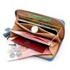 New Women's Korean Style PU Patchwork Long Wallet - Color Block Zipper Coin Purse & Mobile Phone Holder