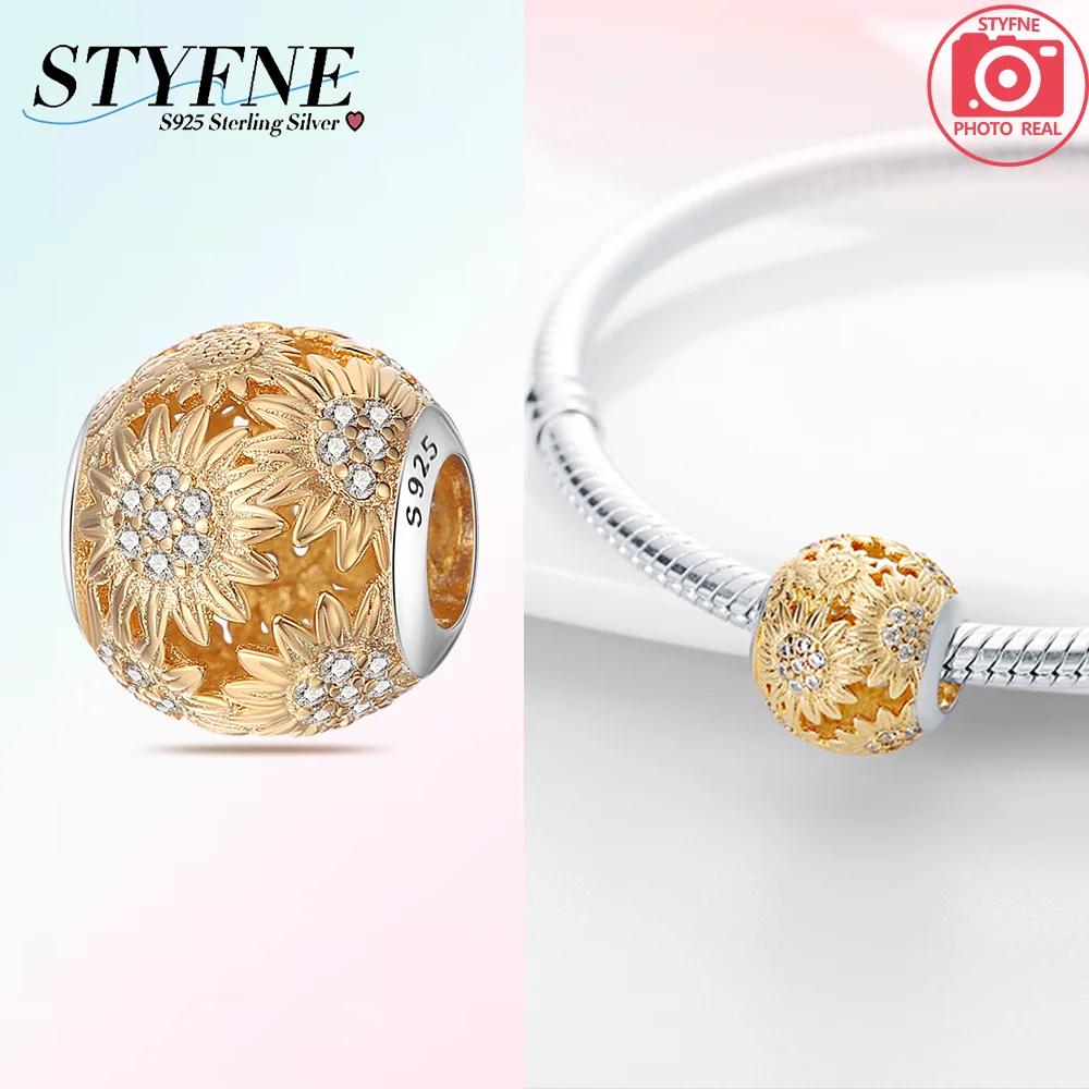 Charms Plataheart Shaped Flowerbeads For Charms Copper Bracelet Beads Jewellery Making Women'S Gift