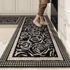 Thicken Belgian Velvet Kitchen Floor Mat Kitchen Carpet Foot Mats Long Area Rugs Carpet for Living Room Absorbent Foot Mats Bedroom Door Mat