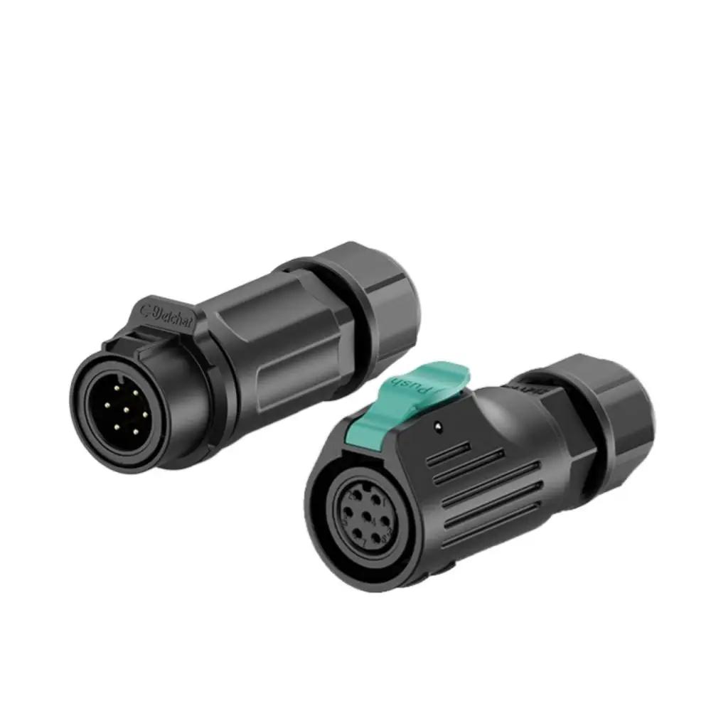 LP12 M12 IP67 3A 5A 2 3 4 5 6 7 8 Pin Solder Wire Cable Connector Waterproof Male Female Aviation Plug Socket Quickly Connected