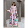 Indonesia Middle East Fashion Cross-Border New Arrival Women's Applique Print Robe Amazon Dubai Dress Dresses