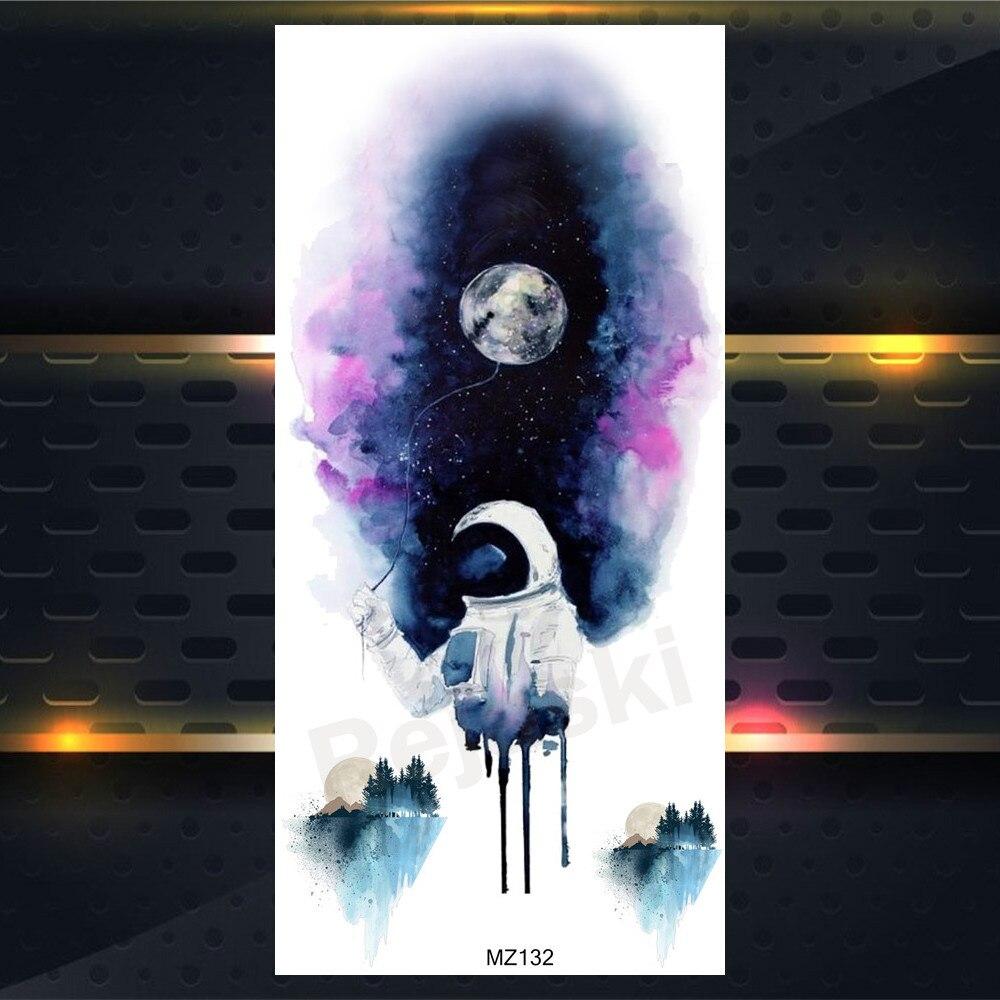 Adler Temporäre Tattoos für Männer Frauen Wolf Schwarz Tier Tattoo Tiger Wald Elch Geometrie Berg Fake Tatoo Skorpion Hände Arm