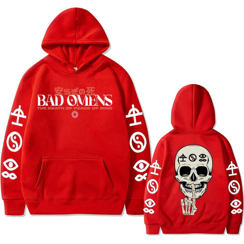 Bad Omens Band Song Like A Vliiain Double Sided Print Hoodie Sweatshirts Women Casual Streetwear Pullovers Sudaderas