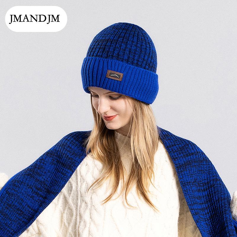 Hat Gloves Scarf Three-piece Men's Winter Outdoor Fleece Warm Ear Protection Knitted Wool Hat Women's