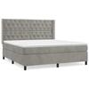 Maison Exclusive - Sommier à lattes de lit et matelas Gris clair 160x200cm Velours