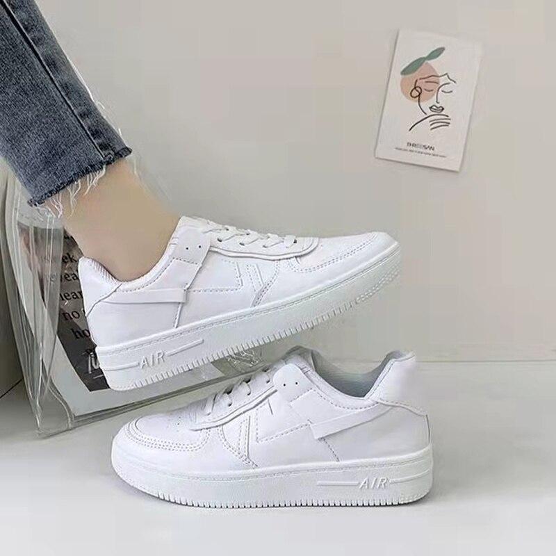 Sommer Weiß Damen Sportschuhe Studentin Flache Lässige Weiße Schuhe Klassische Mode Damen Sneaker Vier Jahreszeiten Damenschuh