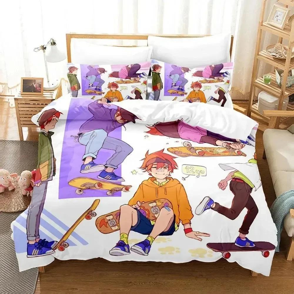 

Comforter New Sk8 The Infinity Bedding Set Single Twin Full Queen King Size Bed Set Adult Kid Bedroom S Anime Bed Comforter (quilt)-EU Single(135*200cm)3pcs