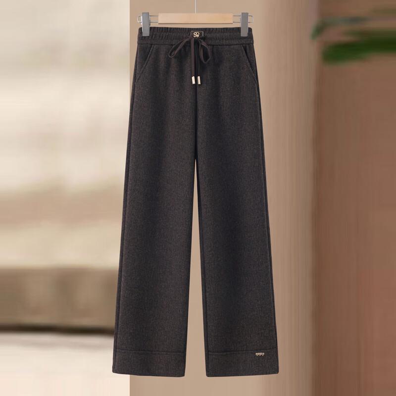 Women's Thickened Fleece-Lined Straight-Leg Winter Pants