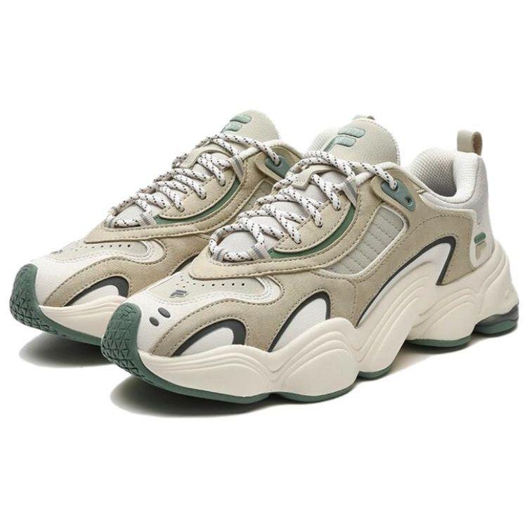 FILA Fusion Comfortable Durable Shock Absorbing Low Top Casual Shoes Women sneaker Off-White T12W341617FOC