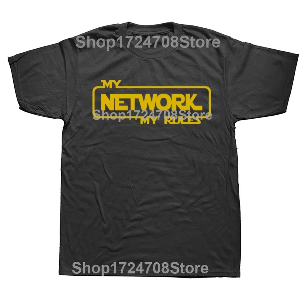 Lustige My Network My Rules Grafik T-Shirts Herren Damen Mode Lässiges T-Shirt 100% Baumwolle Locker Übergröße Netzwerkadministrator T-Shirt