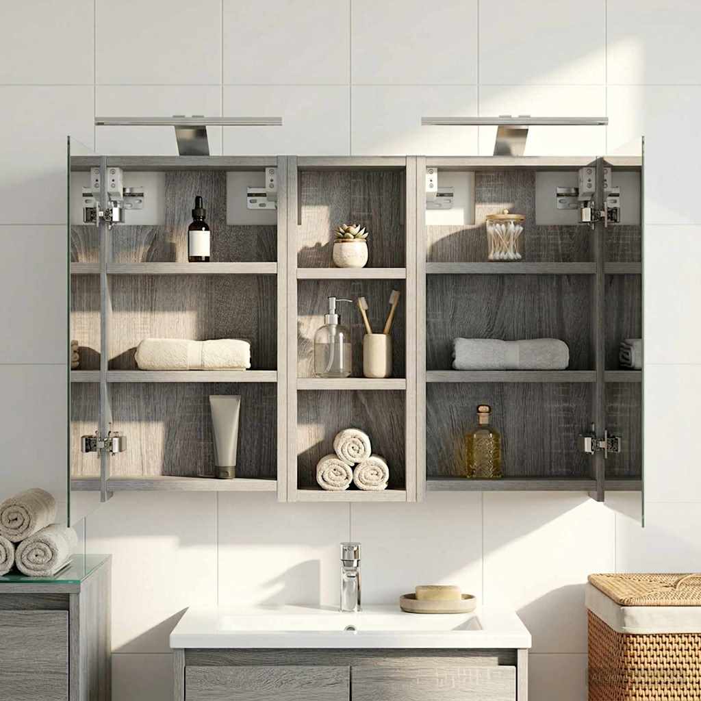Bathroom Cabinet Set 3 Pcs 80 X 10.5 X 50 Cm Engineered Wood