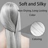 26-27 Sofortige Silber Grau Haarfarbe, Silber Grau Natürliche Haarfarbe Creme, Unisex Haarfarbe, Silber Haarfarbe für Dunkles Haar
