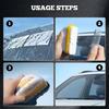 Oil Film Cleaning Brush for Car Windows,2025 Upgrade Reusable Automotive Oil Film Cleaning Brush,Mini Portable Car Window Oil Film Cleaner for