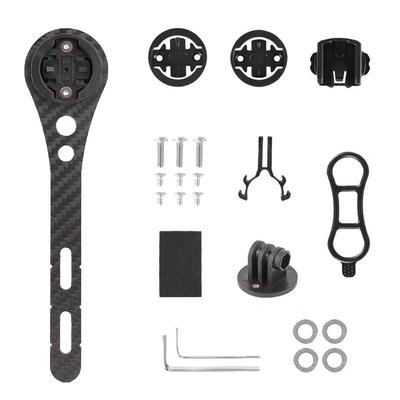 Koolstofvezel Fietsstuur Computerhouder Fiets Snelheidsmeter Ondersteuning Houder Stuurverlenger voor Garmin
