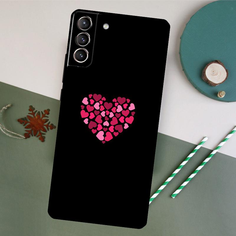 Cute Heart Phone Case For Samsung Galaxy S25 S26 Ultra S20 S21 S22 S23 S24 Plus S10 S25 FE Back Cover