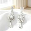 1Pair Arab Earrings Elegant Moroccan Style For Women Gold Plated Multicolor Rhinestones Drop Wedding Jewelry Valentines Gift