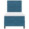 Boxspring Bed with Mattress Dark Blue 100 X 200 Cm Velvet