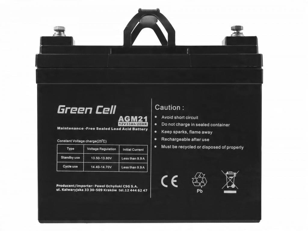 GREEN CELL GEL BATTERY AGM21 12V 33AH