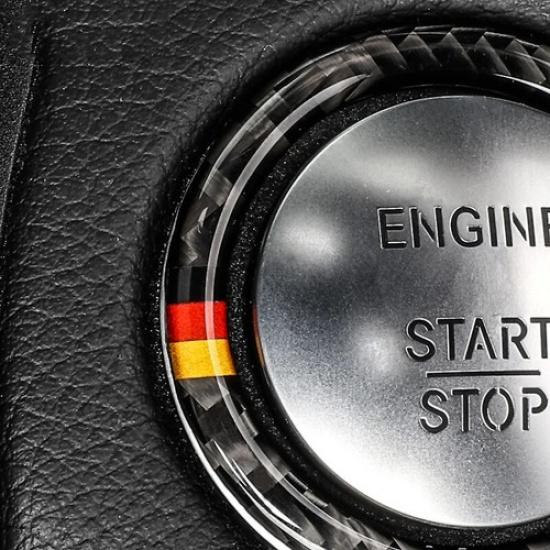 Carbon Fiber Car Engine Start Stop Ignition Trim For Mercedes Benz C Class W205