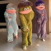 Big Mouth Monster Plüsch Fleece Einteiler Pyjama - Verdickt, Warm und Lustig