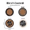 Vintage-Style Family Dining Table Insulation Pad - Round, Absorbent, Non-Slip, Anti-Scald Coaster & Mat