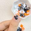 30Pcs New Cute Resin Cartoon Halloween, Christmas Collection Flat Back Manicure Parts Embellishments For Hair Bows