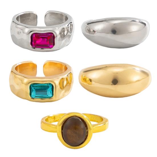 Alloy Toe Rings, Adjustable with Colored Gemstones Decor, Comfortable Non-Fading Beach Foot Jewelry, for Women Summer Accessory