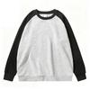 Unisex Colorblock Round Neck Pullover Top Raglan Sleeve Long Sleeve Sweatshirt