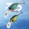 Fishing Lure Wobblers Floating Artificial Hard Bait with Treble Hook Realistic Looking Bright Color Crank Fishing Lure Bait