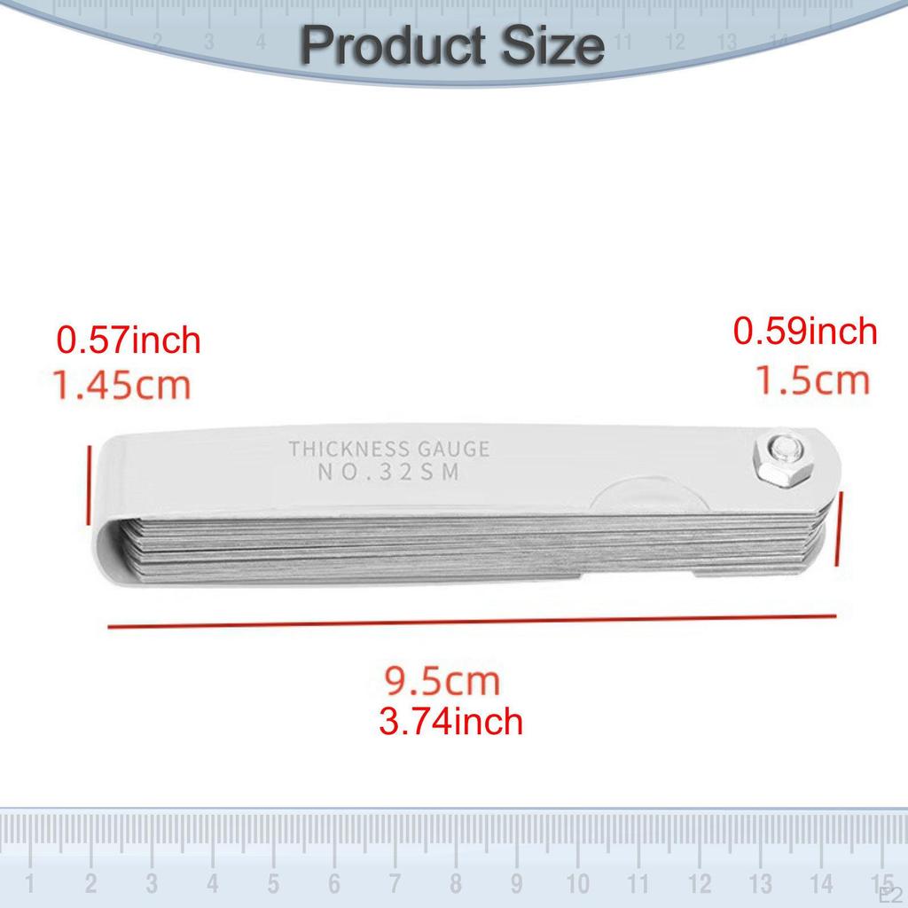 Luthier Tool Kit Feeler Gauge Measuring Repair Portable Neck Notched Straight Edge Guitar Fret