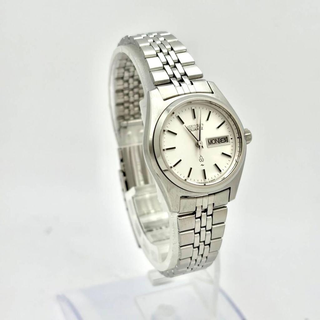 [New battery] SEIKO Seiko ladies watch silver day date 4303-0020 750864