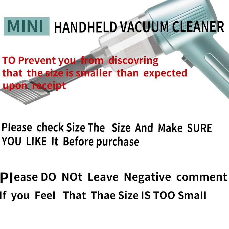 Mașină de curățat portabilă fără fir puternică Aspirator pentru mașină Mini aspirator portabil cu aspirație puternică pentru mașină și casă